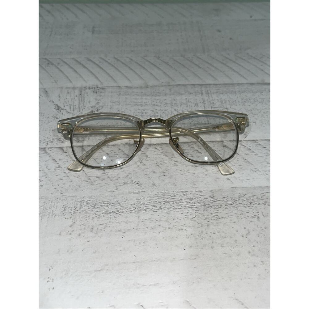 Ray-Ban Clubmaster Eyeglasses RB 5154 5762 Transparent Gold 49-21 Frames Only‼️ - Picture 9 of 10